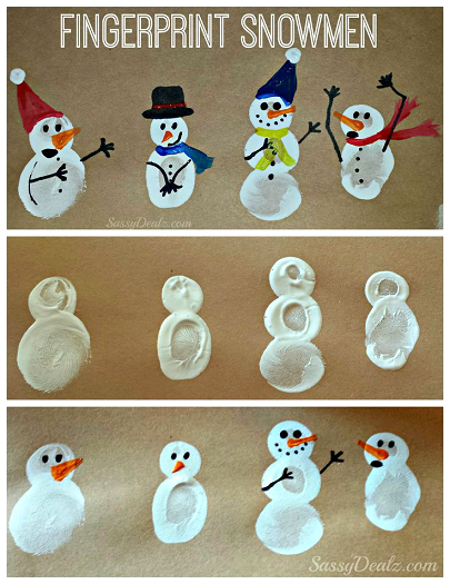 fingerprint-snowman-craft-for-kids
