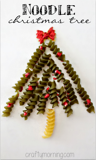noodle-christmas-tree-craft-for-kids