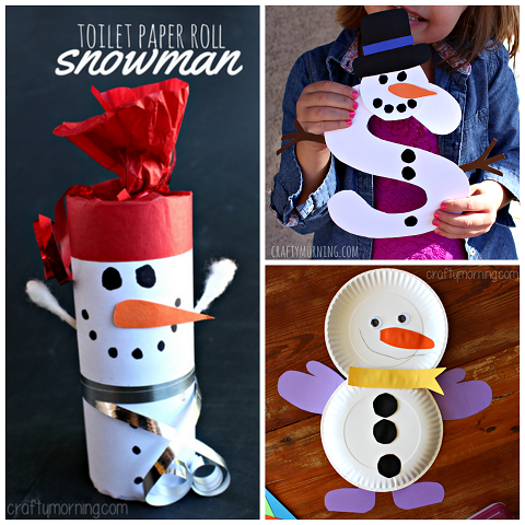 List of Easy Snowman Crafts For Kids to Make - Crafty Morning