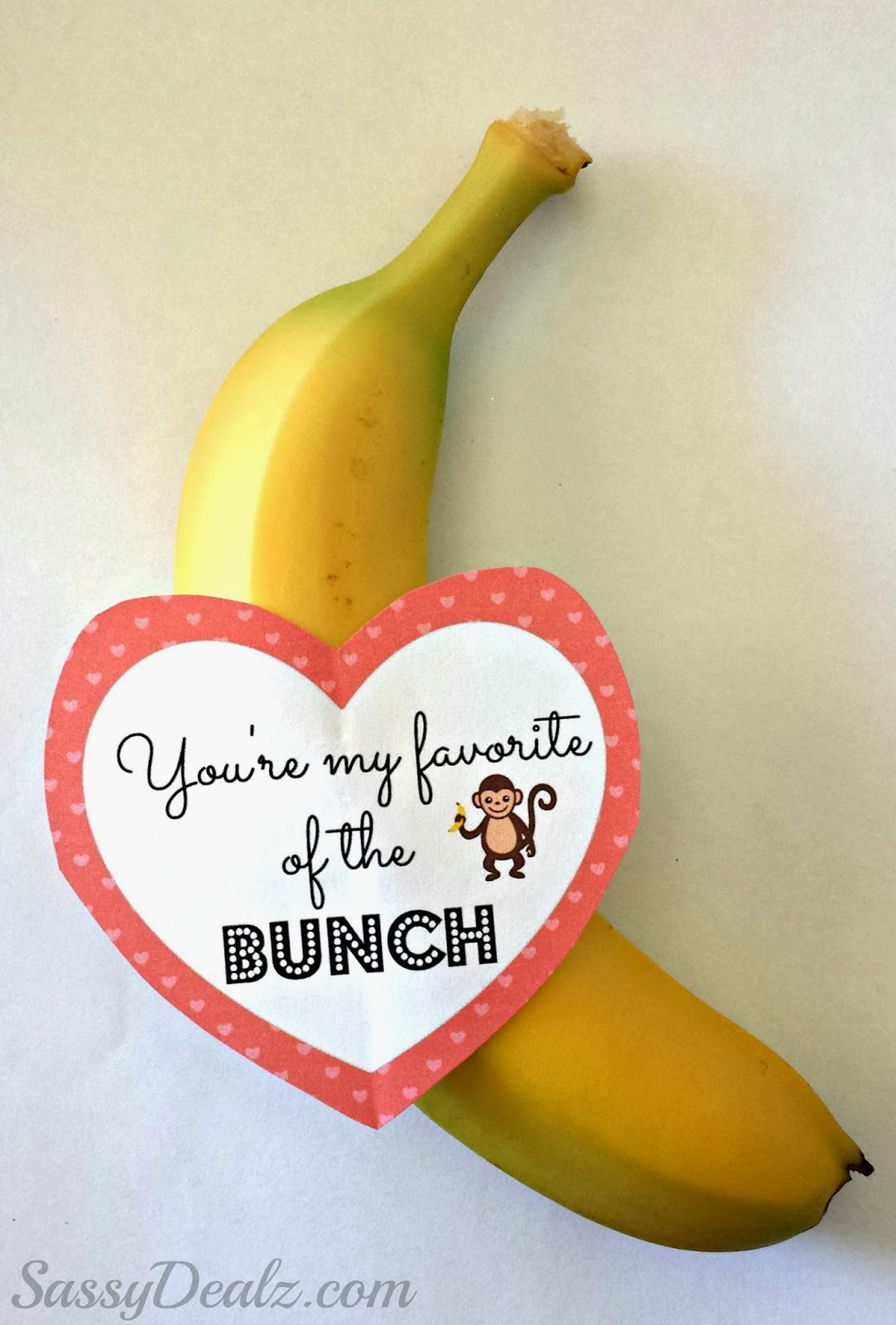 DIY Banana Valentine's Day Gift Idea - "You're My Favorite of the Bunch"