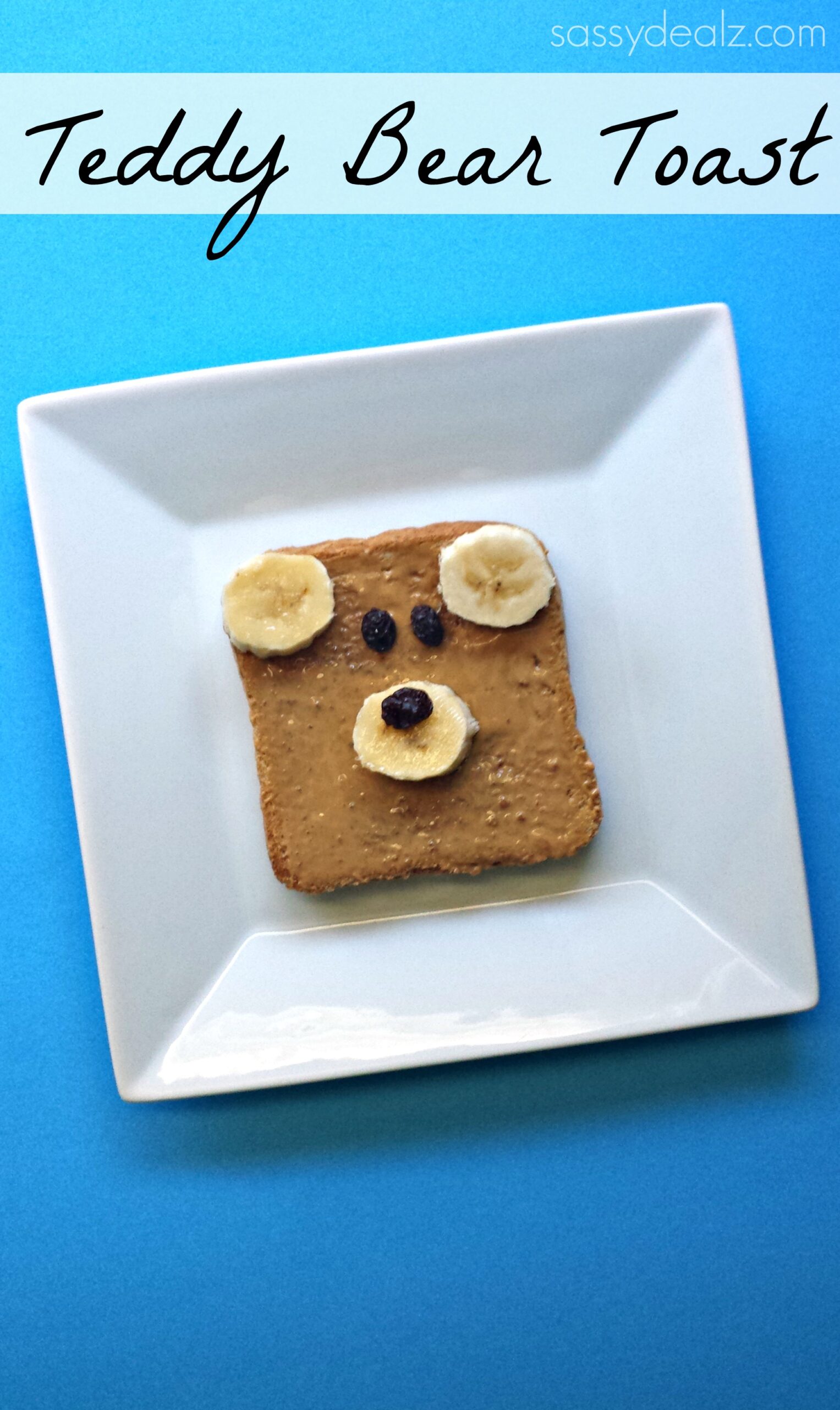 Teddy Bear Toast (Healthy Kid's Breakfast Idea)