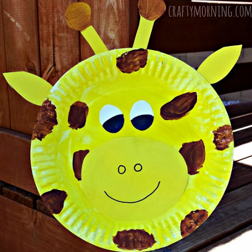 Paper Plate Giraffe Craft For Kids