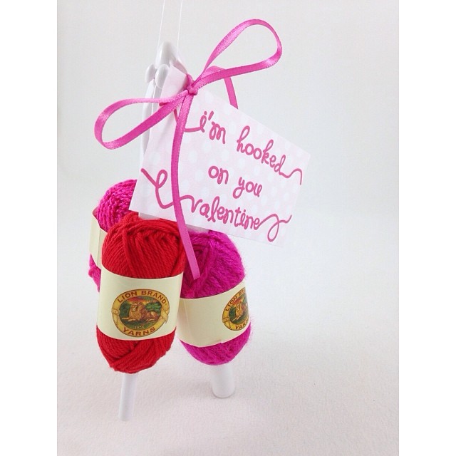 "I'm Hooked on You" Yarn Valentine's Day Gift Idea