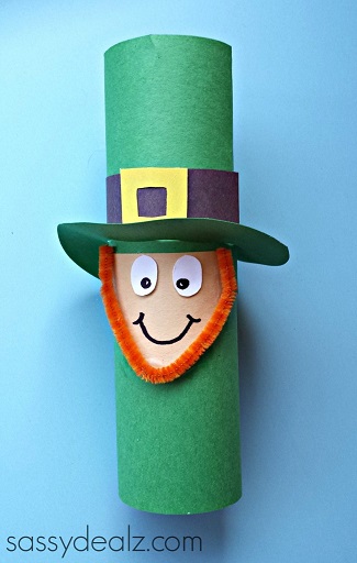 Leprechaun Toilet Paper Roll Craft For St. Patrick's Day