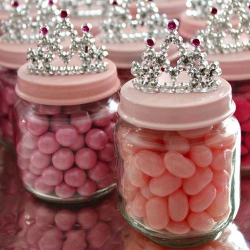 DIY Baby Food Jar Princess Crown Party Favors