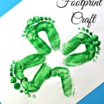 Kids Shamrock Footprint Craft For St. Patrick's Day