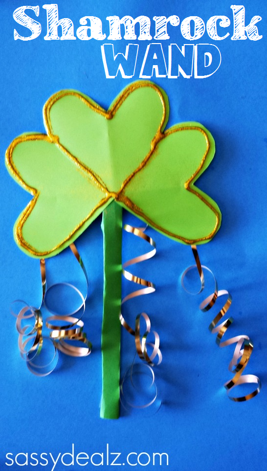 Shamrock Wand Craft for St. Patrick's Day