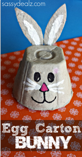 Egg Carton Bunny Craft for Kids