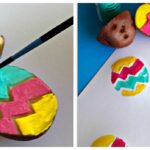 Easter Egg Potato Stamping Craft for Kids