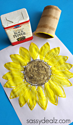 How to Make an Easy Tissue Paper Sunflower Craft • Kids Activities