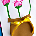 Flower Pot Craft using Kid's Footprints