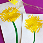 Make Dandelions Using a Fork (Kids Craft)