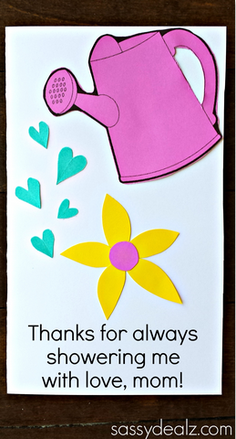 Watering Can Mother's Day Card Kids can Make