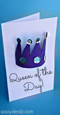 Toilet Paper Roll Crown Craft (Mother's Day Card)