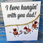 Fingerprint Monkey Card Idea "I Love Hangin' With You"