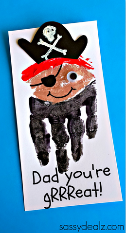 Handprint Pirate Craft for Kids (Card Idea)