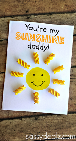 "You Are My Sunshine" Noodle Card for Kids to Make