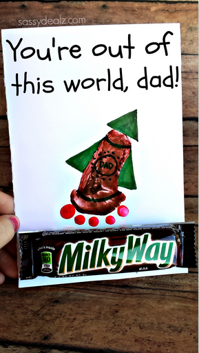 "You're Out of this World" Milky Way/Footprint Rocket Card