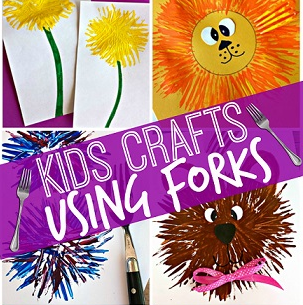 Kids Craft Ideas Using A Fork Crafty Morning