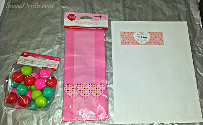 DIY Valentine's Day Bouncy Ball Gift Bag Idea