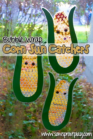bubble-wrap-corn-suncatcher-craft