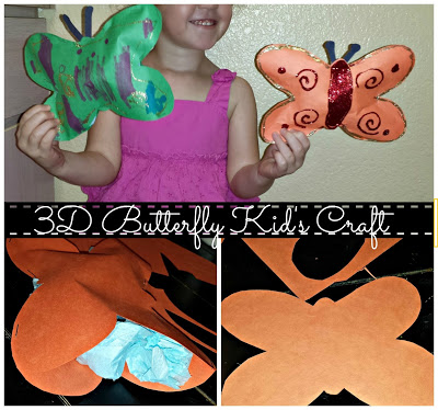 DIY: Cheap 3D Tissue Paper Butterfly Kid's Craft