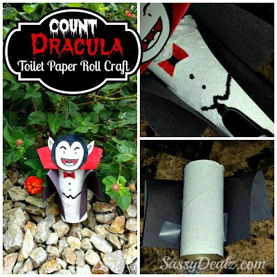 DIY: Count Dracula Vampire Toilet Paper Roll Craft For Kids (Halloween Idea!)