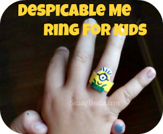 How To Make a Despicable Me Minion Ring (Cheap Craft Idea For Kids)