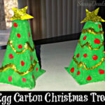 Recycled Egg Carton Christmas Tree Craft For Kids