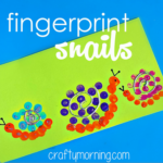 Cute Fingerprint Snail Craft for Kids