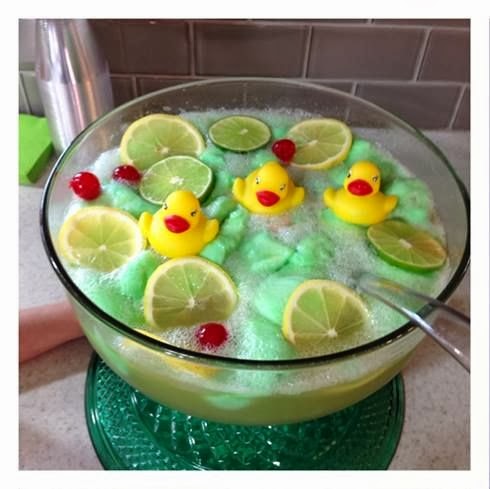 Lime Sherbet Punch Recipe {Rubber Ducky Baby Shower Idea}