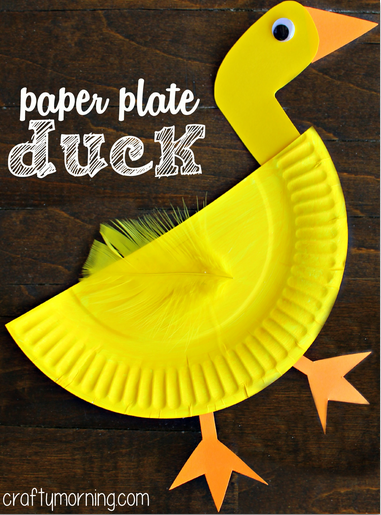 Paper Plate Duck Craft for Kids