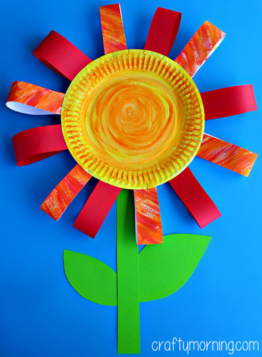 Paper Plate Flower Craft for Kids
