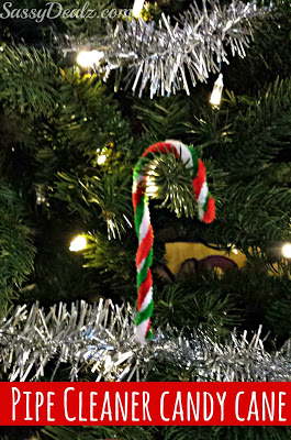 Easy Pipe Cleaner Candy Cane Ornament For Kids