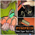 Toilet Paper Roll Halloween Pumpkin Craft