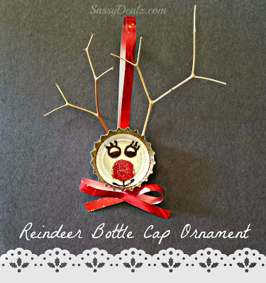 Bottle Cap Reindeer Christmas Craft For Kids (Cute Ornament Idea!)