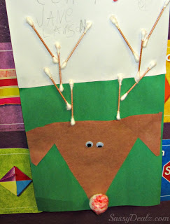 Q-Tip Reindeer Art Project For Kids (Christmas Idea)