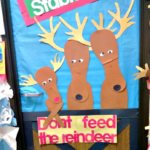 "Don't Feed The Reindeer" Classroom Door Decoration For Christmas