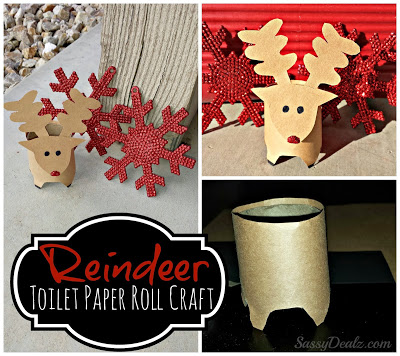 Mini Reindeer Toilet Paper Roll Christmas Craft For Kids