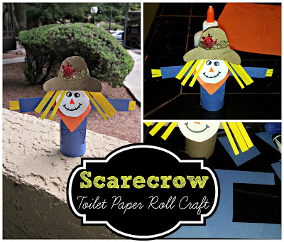 Scarecrow Toilet Paper Roll Craft For Kid's (Halloween & Fall Idea!)