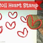 DIY Heart Stamp Using Toilet Paper Rolls (Kids Valentines Craft)