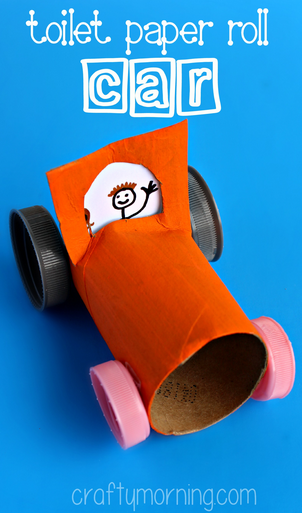 Simple Toilet Paper Roll Car Craft for Kids - Crafty Morning