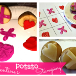 DIY Potato Stamping Craft For Kids (Valentine's Day Idea)