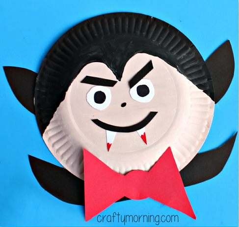 Paper Plate Vampire Craft for Kids