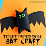 Toilet Paper Roll Bat Craft for Kids