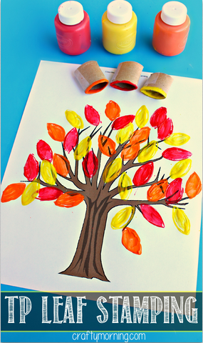 toilet-paper-roll-fall-tree-leaf-craft-for-kids