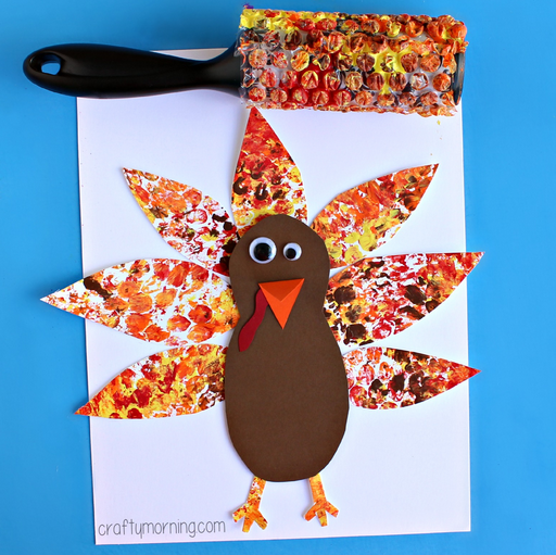 Bubble Wrap Printed Turkey Craft For Kids Crafty Morning