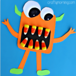 Candy Corn Monster Craft for Halloween