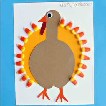 Candy Corn Turkey Craft for Thanksgiving - Crafty Morning