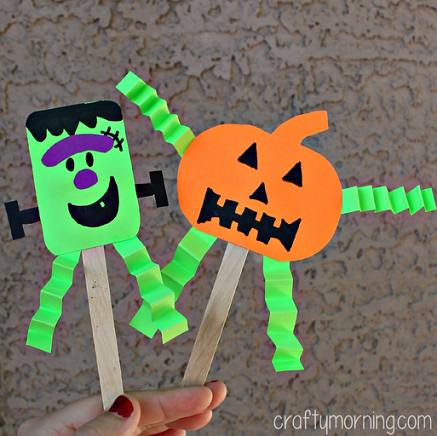 Easy Halloween Popsicle Stick Puppets